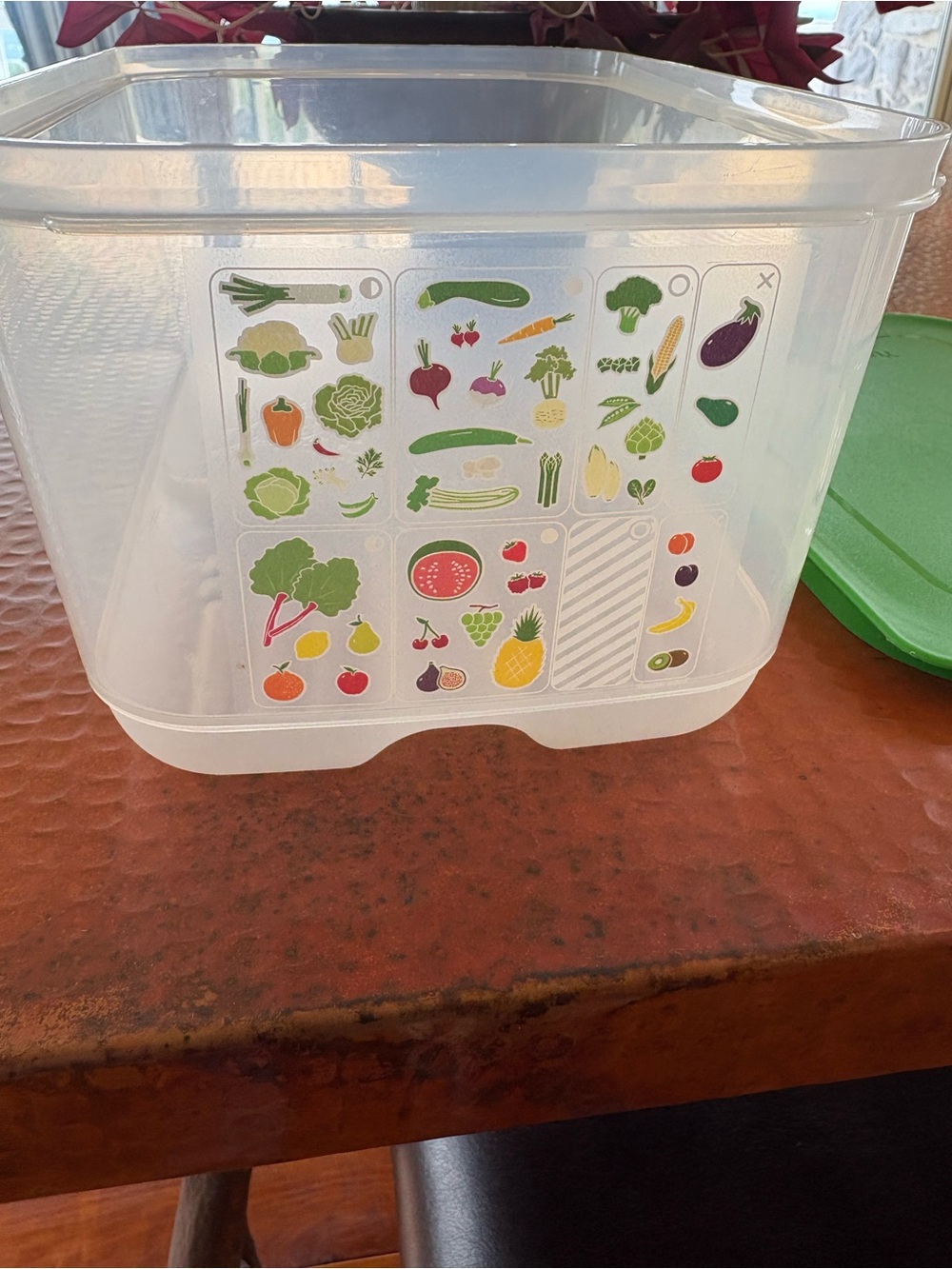 Tupperware Produce Storage Smart FridgeSmart Green Lid Food Storage Container - Picture 7 of 11